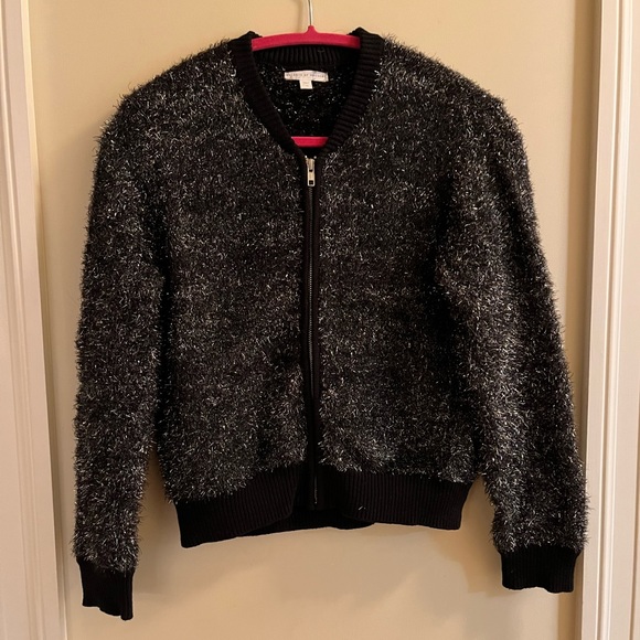 Rockets of Awesome metallic sweater jacket -size 10 - Picture 1 of 5